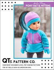 ArcticFleecePonyHatMittens18in