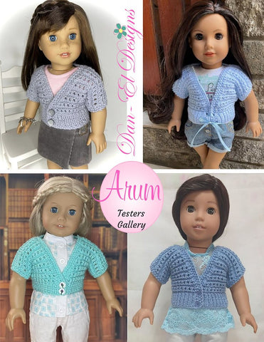 Dan-El Designs Knitting Arum 18" Doll Knitting Pattern Pixie Faire