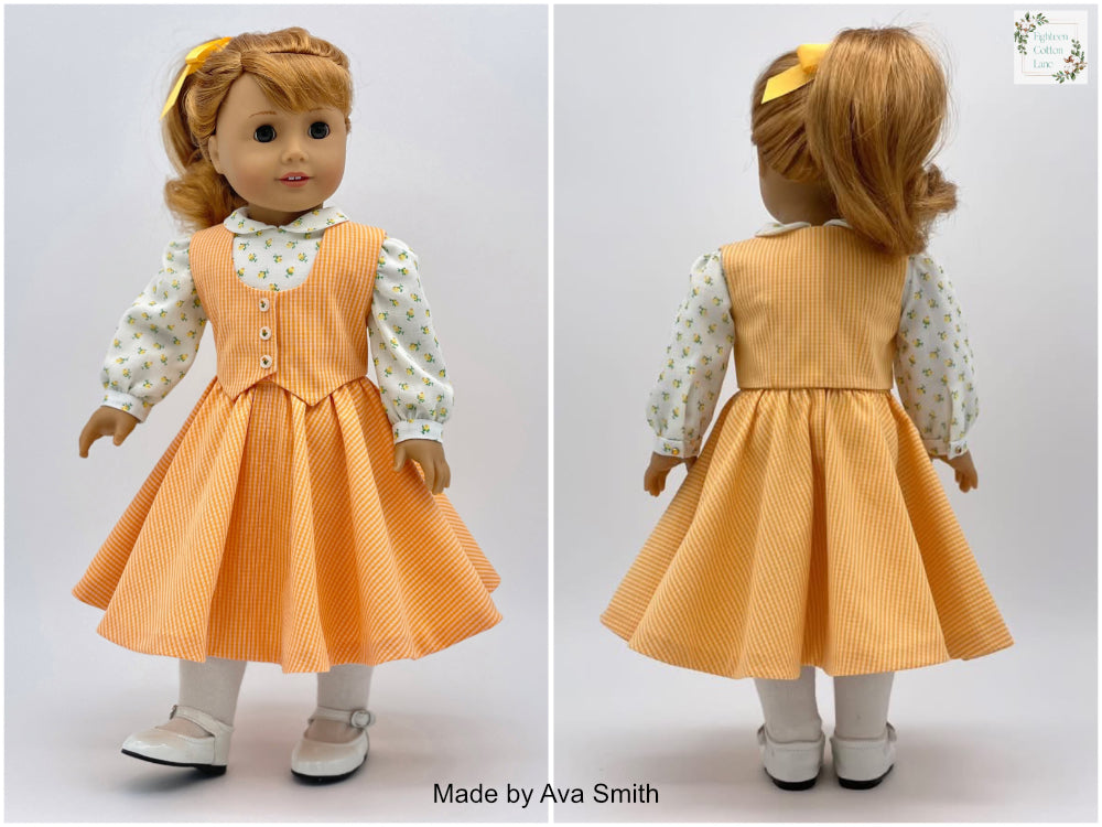 Eighteen Cotton Lane 18 Inch Historical Let's Go to Glee Club! 18" Doll Clothes Pattern Pixie Faire