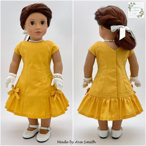 Eighteen Cotton Lane 18 Inch Historical Let's Put a Bow On It! 18" Doll Clothes Pattern Pixie Faire