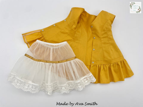 Eighteen Cotton Lane 18 Inch Historical Let's Put a Bow On It! 18" Doll Clothes Pattern Pixie Faire