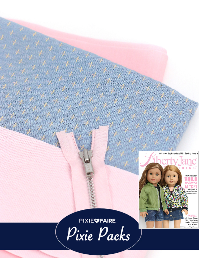 Pixie Faire Pixie Packs Limited Edition Pixie Pack Aviator Jacket Embroidered Chambray Pixie Faire