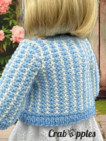 Crabapples Knitting Stripe It Rich 18" Doll Clothes Knitting Pattern Pixie Faire