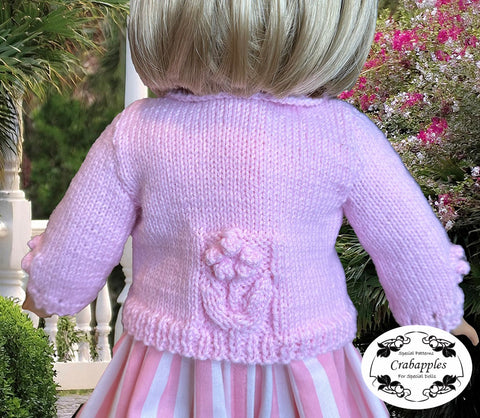 Crabapples Knitting Pocket Posies 18" Doll Clothes Knitting Pattern Pixie Faire