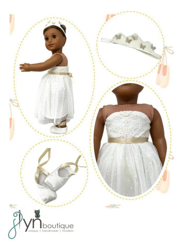J Lyn Boutique 18 Inch Modern Ballet Recital 18" Doll Clothes Pattern Pixie Faire