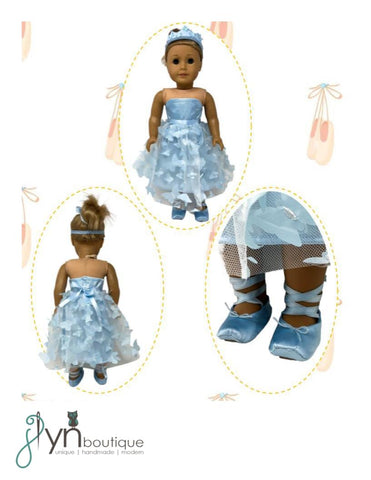J Lyn Boutique 18 Inch Modern Ballet Recital 18" Doll Clothes Pattern Pixie Faire