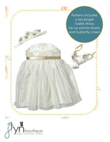 J Lyn Boutique 18 Inch Modern Ballet Recital 18" Doll Clothes Pattern Pixie Faire