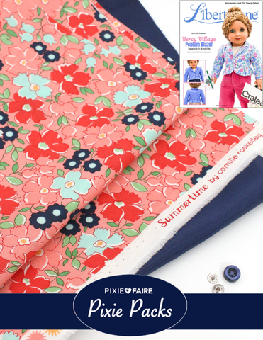 Pixie Faire Pixie Packs Pixie Pack - Summertime Blush Floral -  Bercy Village Peplum Blazer Kit Pixie Faire