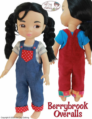 Doll Tag Clothing Disney Animator Berrybrook Overalls 16" Animation Style Doll Clothes Pattern Pixie Faire