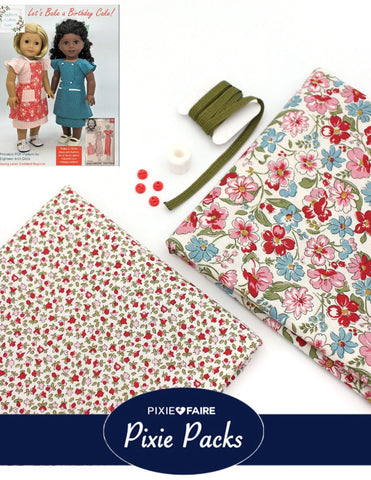 Pixie Faire Pixie Packs Pixie Pack Liberty Fabrics Floral Joy and Little Buds - Red Pixie Faire