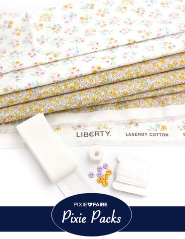 Pixie Faire Pixie Packs Pixie Pack Liberty Fabrics Beatrice Bouquet and Etsy Rose - Yellow Pixie Faire