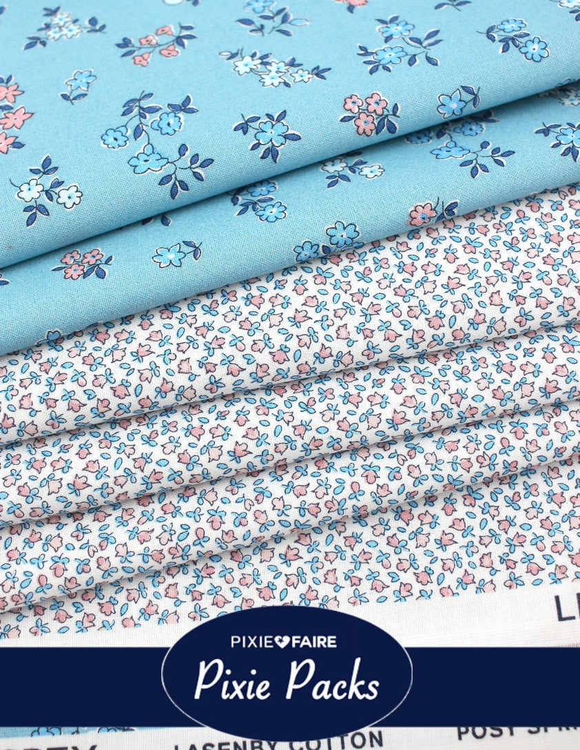 Pixie Faire Pixie Packs Pixie Pack Liberty Fabrics Posy Spring and Little Buds - Blue Pixie Faire