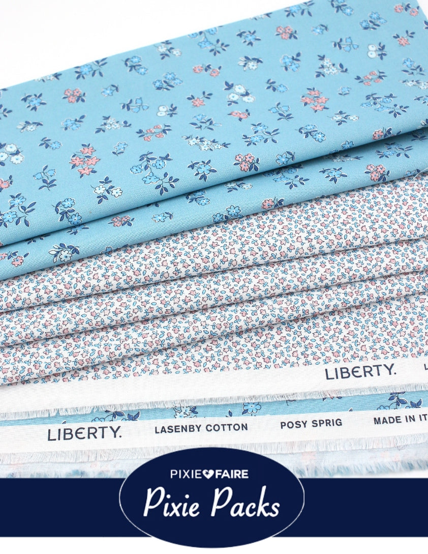 Pixie Faire Pixie Packs Pixie Pack Liberty Fabrics Posy Spring and Little Buds - Blue Pixie Faire