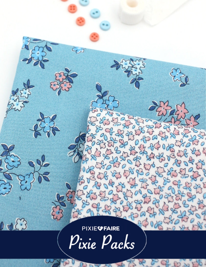 Pixie Faire Pixie Packs Pixie Pack Liberty Fabrics Posy Spring and Little Buds - Blue Pixie Faire
