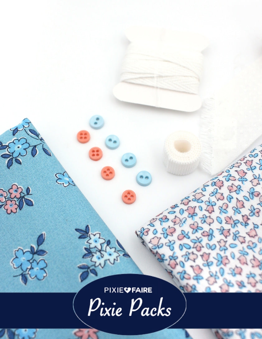 Pixie Faire Pixie Packs Pixie Pack Liberty Fabrics Posy Spring and Little Buds - Blue Pixie Faire