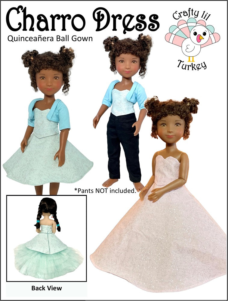 Crafty Lil Turkey Siblies Charro Dress Pattern For 12" Siblies Dolls Pixie Faire