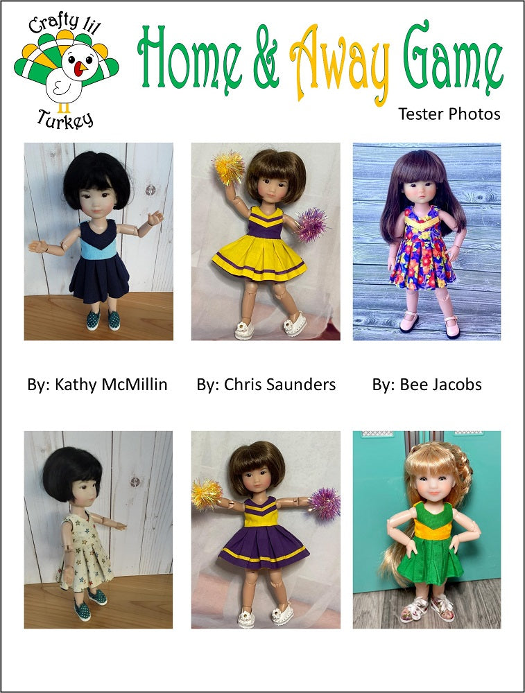 Crafty Lil Turkey 8" BJD Home & Away Game Pattern for 8" BJD Dolls such as Ten Ping and Mini Sara Pixie Faire