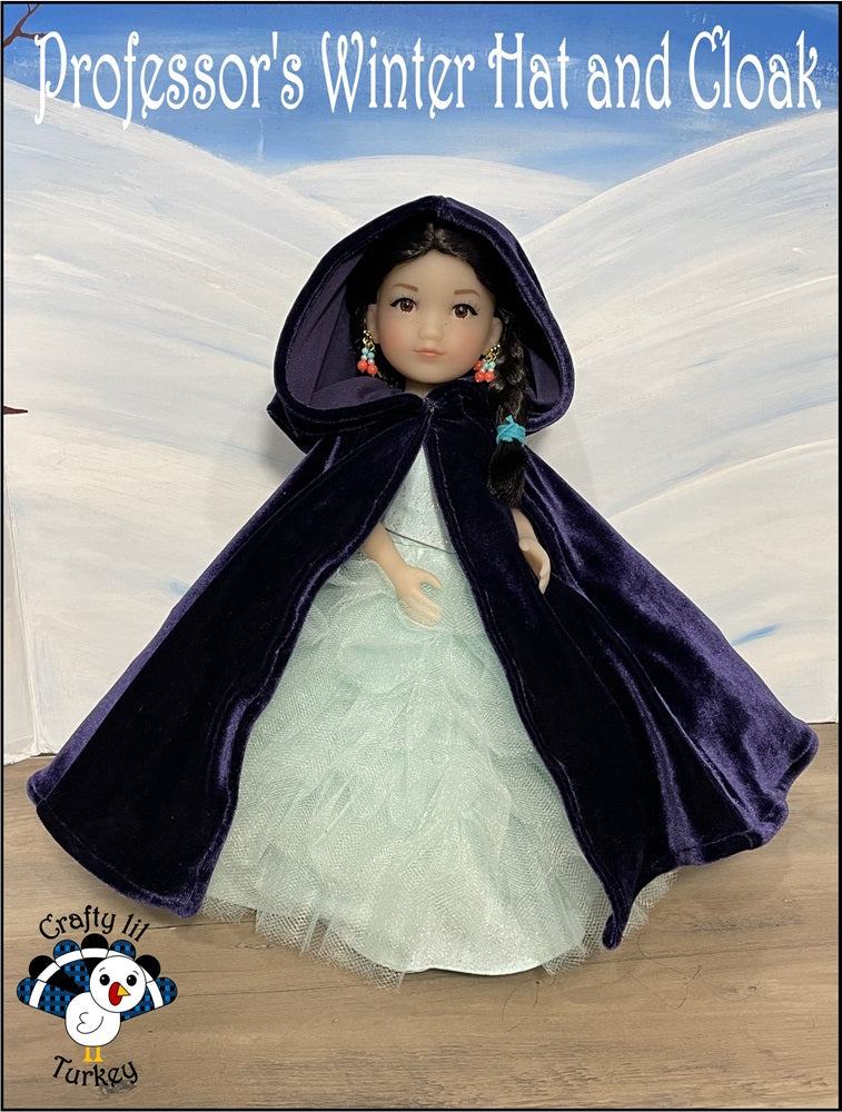 Crafty Lil Turkey Siblies Professor's Winter Hat and Cloak Pattern For 12" Siblies Dolls Pixie Faire