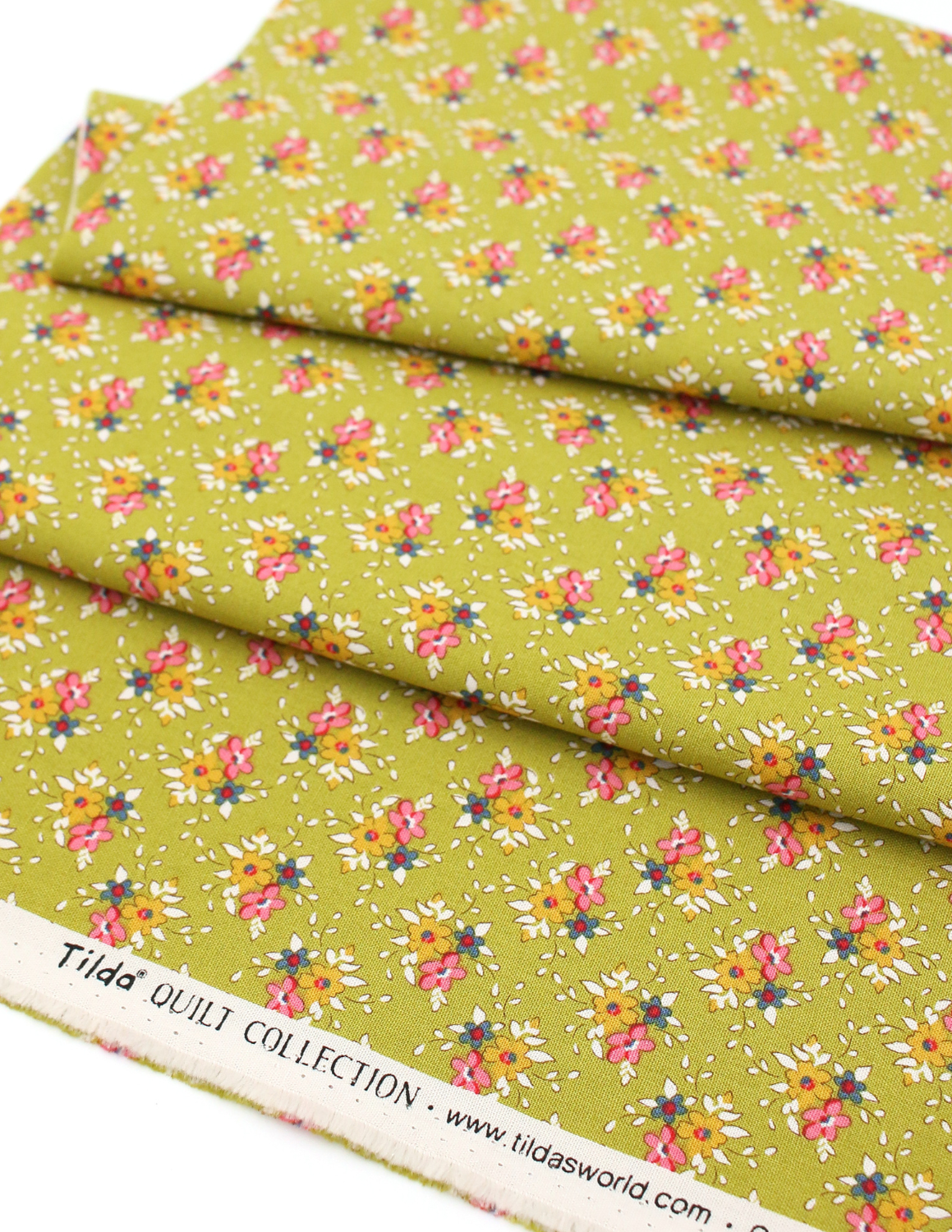 Pixie Faire Pixie Cuts Pixie Cuts Pre-Cut Fabric - Tilda Frida Lime 1/3 yard Pixie Faire