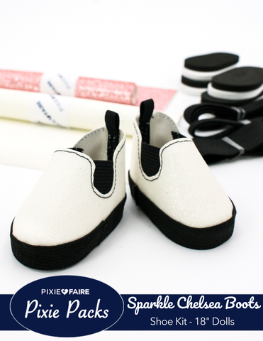 Pixie Faire Pixie Packs Pixie Packs Sparkle Chelsea Boots Shoe Kit SHAPE 1 Pixie Faire