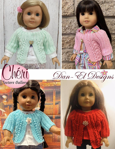 Dan-El Designs Knitting Chéri 18" Doll Clothes Knitting Pattern Pixie Faire