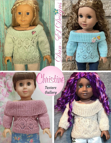 Dan-El Designs Knitting Christine 18" Doll Knitting Pattern Pixie Faire