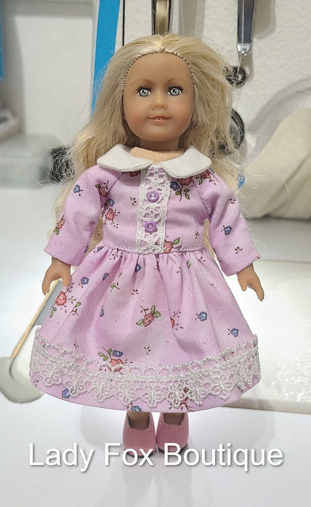 Inga Dress 6" Doll Clothes Pattern For 6 Inch Mini Dolls