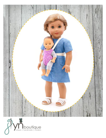 My Sunshine Dolls 8" Baby Dolls Baby Carrier and Cloth Baby Doll Pattern Fits 8" Baby Dolls Pixie Faire