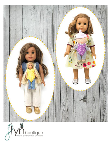 My Sunshine Dolls 8" Baby Dolls Baby Carrier and Cloth Baby Doll Pattern Fits 8" Baby Dolls Pixie Faire