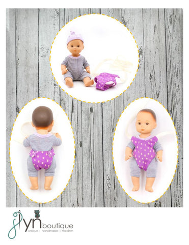 My Sunshine Dolls 8" Baby Dolls Baby Carrier and Cloth Baby Doll Pattern Fits 8" Baby Dolls Pixie Faire