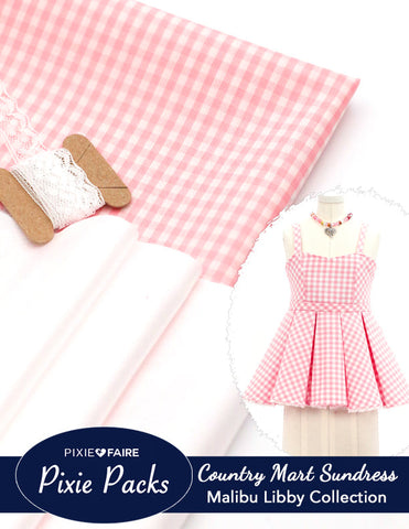 Pixie Faire Pixie Packs Pixie Packs Country Mart Sundress Malibu Libby Collection Pink Check Pixie Faire