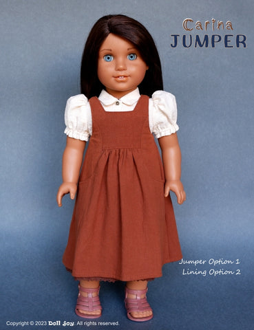 Doll Joy 18 Inch Modern Carina Jumper 18" Doll Clothes Pattern Pixie Faire