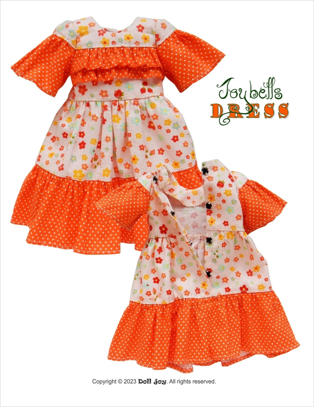 Doll Joy Paola Reina Joy Bells Dress Pattern For 13" Paola Reina Dolls Pixie Faire