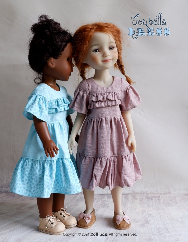 Doll Joy Paola Reina Joy Bells Dress 14.5-15 Inch Doll Clothes Pattern Pixie Faire