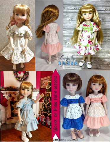 Doll Joy Paola Reina Joy Bells Dress 14.5-15 Inch Doll Clothes Pattern Pixie Faire