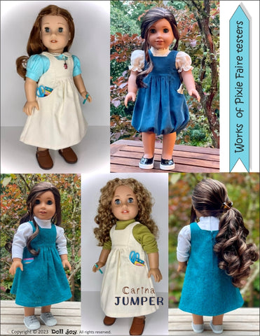 Doll Joy 18 Inch Modern Carina Jumper 18" Doll Clothes Pattern Pixie Faire