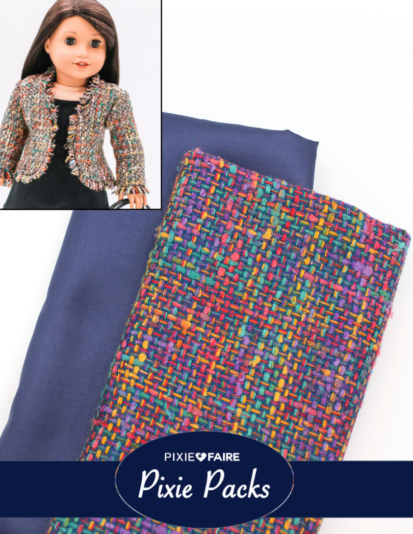 Pixie Faire Pixie Packs Limited Edition Multi Colored Tweed Fringe Jacket Pixie Pack Pixie Faire