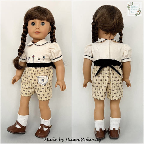 Eighteen Cotton Lane 18 Inch Historical Let's Plant a Victory Garden! 18" Doll Clothes Pattern Pixie Faire
