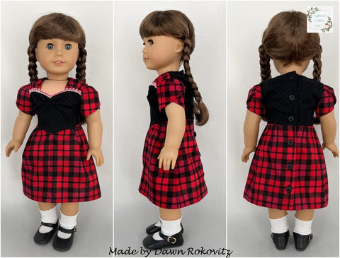 Eighteen Cotton Lane 18 Inch Historical Let's Send Our Love! 18" Doll Clothes Pattern Pixie Faire