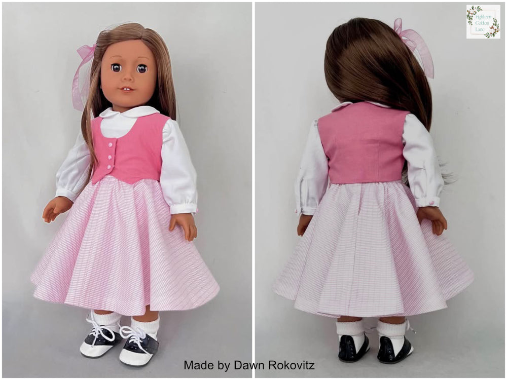 Eighteen Cotton Lane 18 Inch Historical Let's Go to Glee Club! 18" Doll Clothes Pattern Pixie Faire