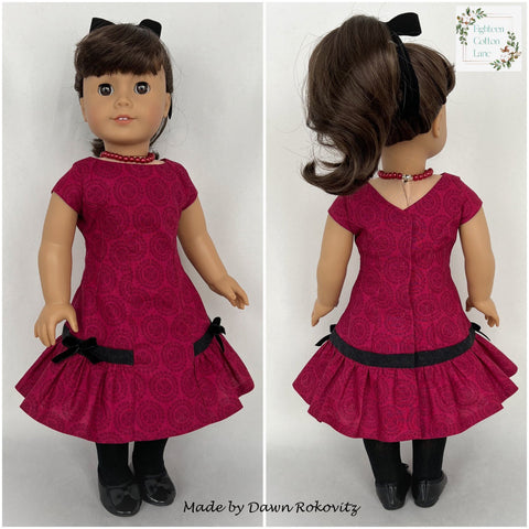 Eighteen Cotton Lane 18 Inch Historical Let's Put a Bow On It! 18" Doll Clothes Pattern Pixie Faire