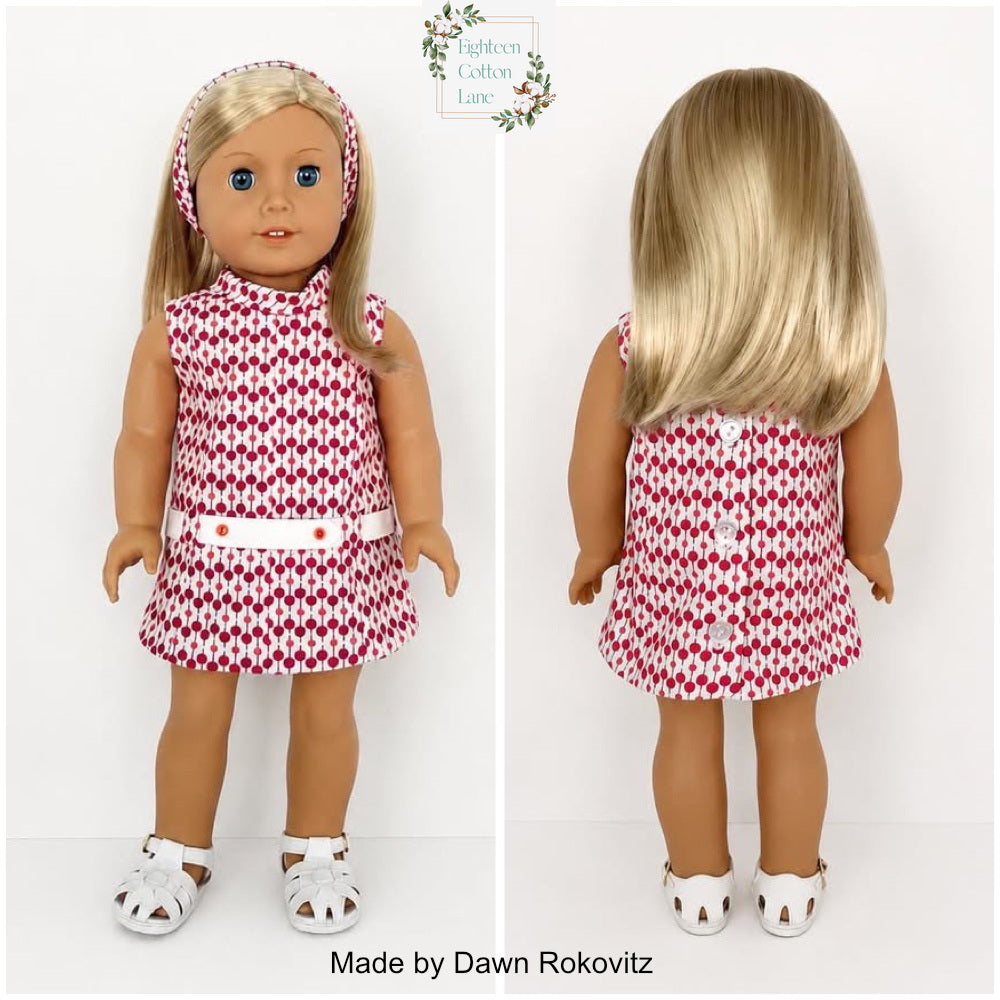 Eighteen Cotton Lane 18 Inch Historical Let's Go Downtown! 18" Doll Clothes Pattern Pixie Faire