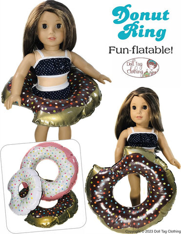 Doll Tag Clothing 18 Inch Modern Fun-flatable Donut Ring 14" - 18" Doll Accessories Pixie Faire