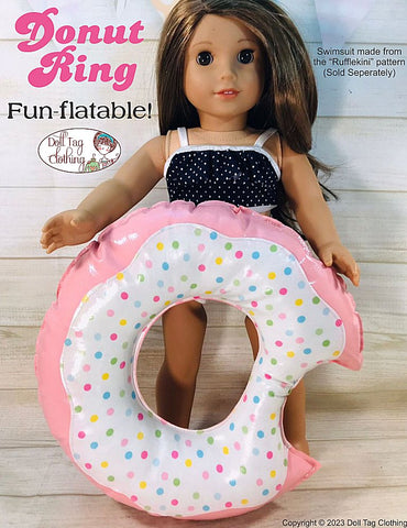 Doll Tag Clothing 18 Inch Modern Fun-flatable Donut Ring 14" - 18" Doll Accessories Pixie Faire