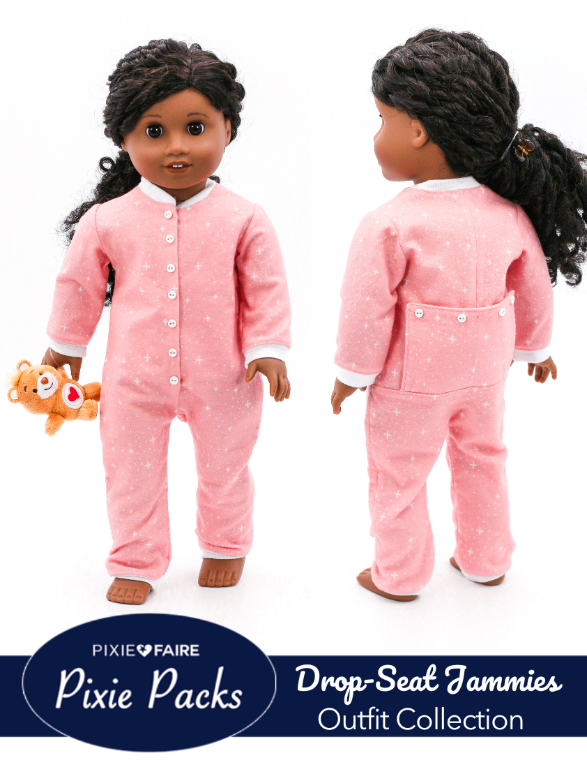Pixie Faire Pixie Packs Pixie Packs Dropseat Jammies Coral Outfit Collection Pixie Faire