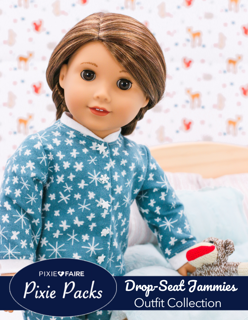 Pixie Faire Pixie Packs Pixie Packs Drop-Seat Jammies Teal Outfit Collection Pixie Faire