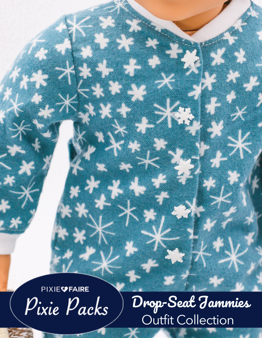Pixie Faire Pixie Packs Pixie Packs Drop-Seat Jammies Teal Outfit Collection Pixie Faire