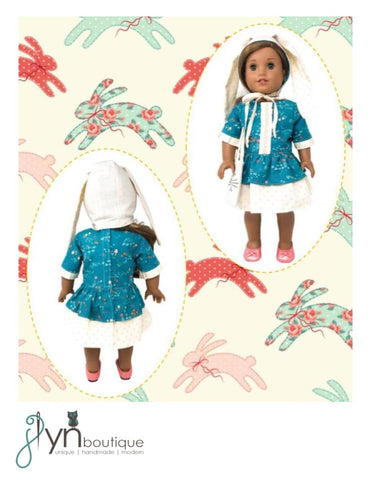 My Sunshine Dolls 18 Inch Modern Easter Day Dress for 18" Doll Clothes Pattern Pixie Faire