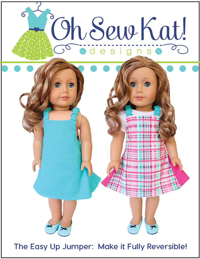 Oh Sew Kat 18 Inch Modern Easy Up! Jumper 18" Doll Clothes Pattern Pixie Faire