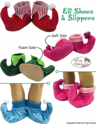 Doll Tag Clothing Shoes Elf Shoes & Slippers 18" Doll Clothes Pattern Pixie Faire